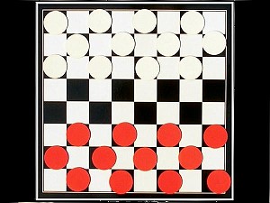 Checker Board Magnetic Panel with Checker Pieces
