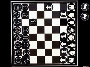 Chess Board Magnetic Panel with Chess Pieces
